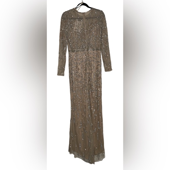 👗 NWT! Mac Duggal Sequin & Bead Long Sleeve Dress - Picture 7 of 15